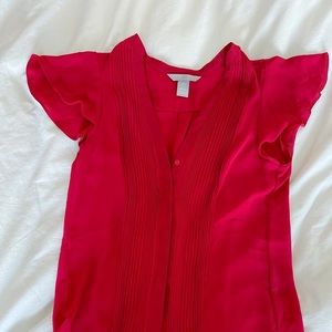 Coral Red Blouse